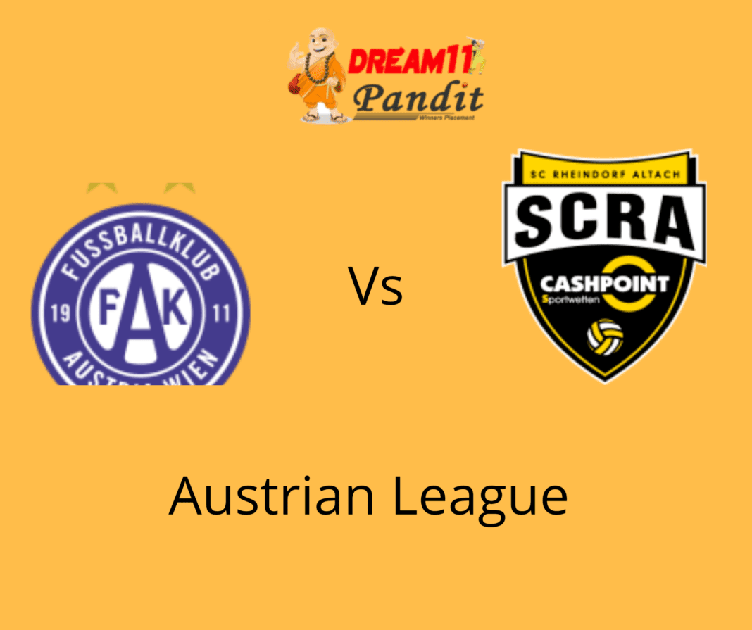 Austria Wien FC vs Rheindorf Altach FC