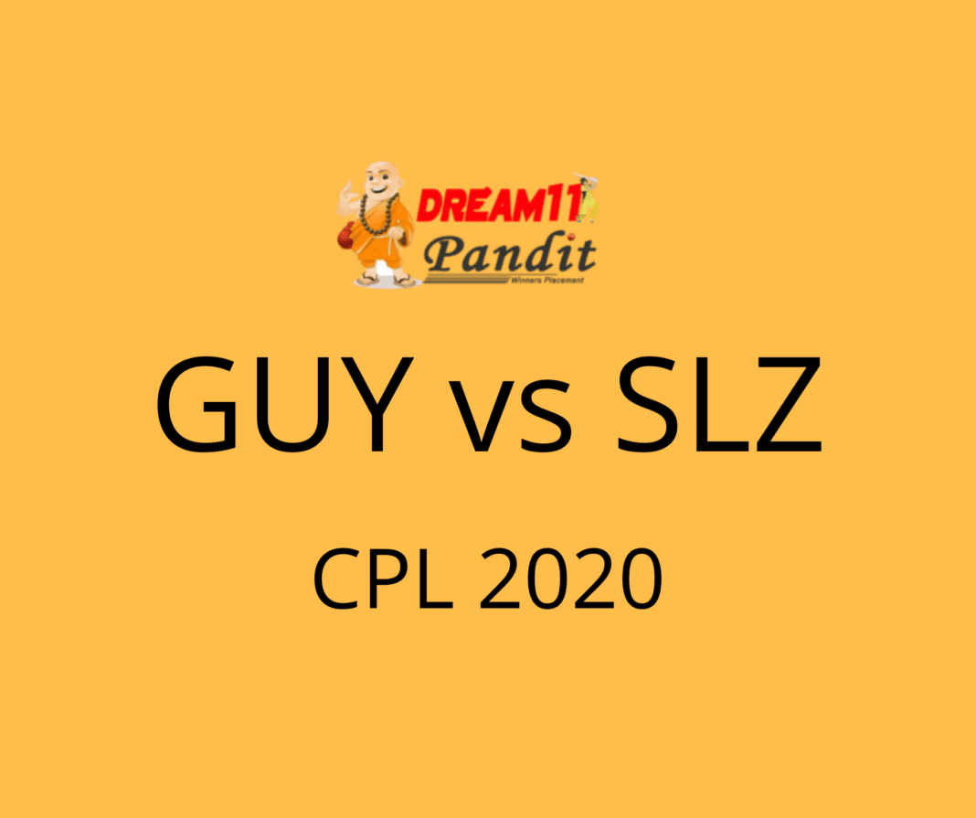 Guyana Amazon Warriors vs St Lucia Zouks