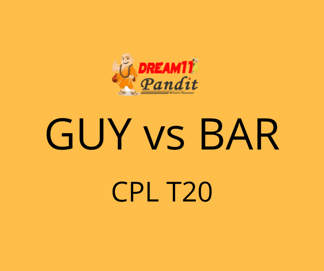 Guyana Amazon Warriors vs Barbados Tridents