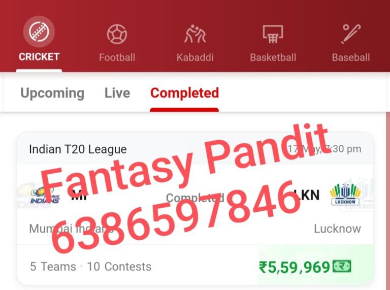 Winning screenshots MI vs LSG (Mumbai Indians vs Lucknow Super Giants), 67th Match Indian Premier League 2024 Dream Team – Results